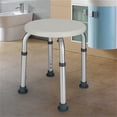 thumbnail image 1 of Kepooman 12.6"L Shower Chair Bath Bench, Adjustable Shower Stools for Seniors, Elderly, Disabled, Shower Bench Seat Without Back, White, 1 of 10