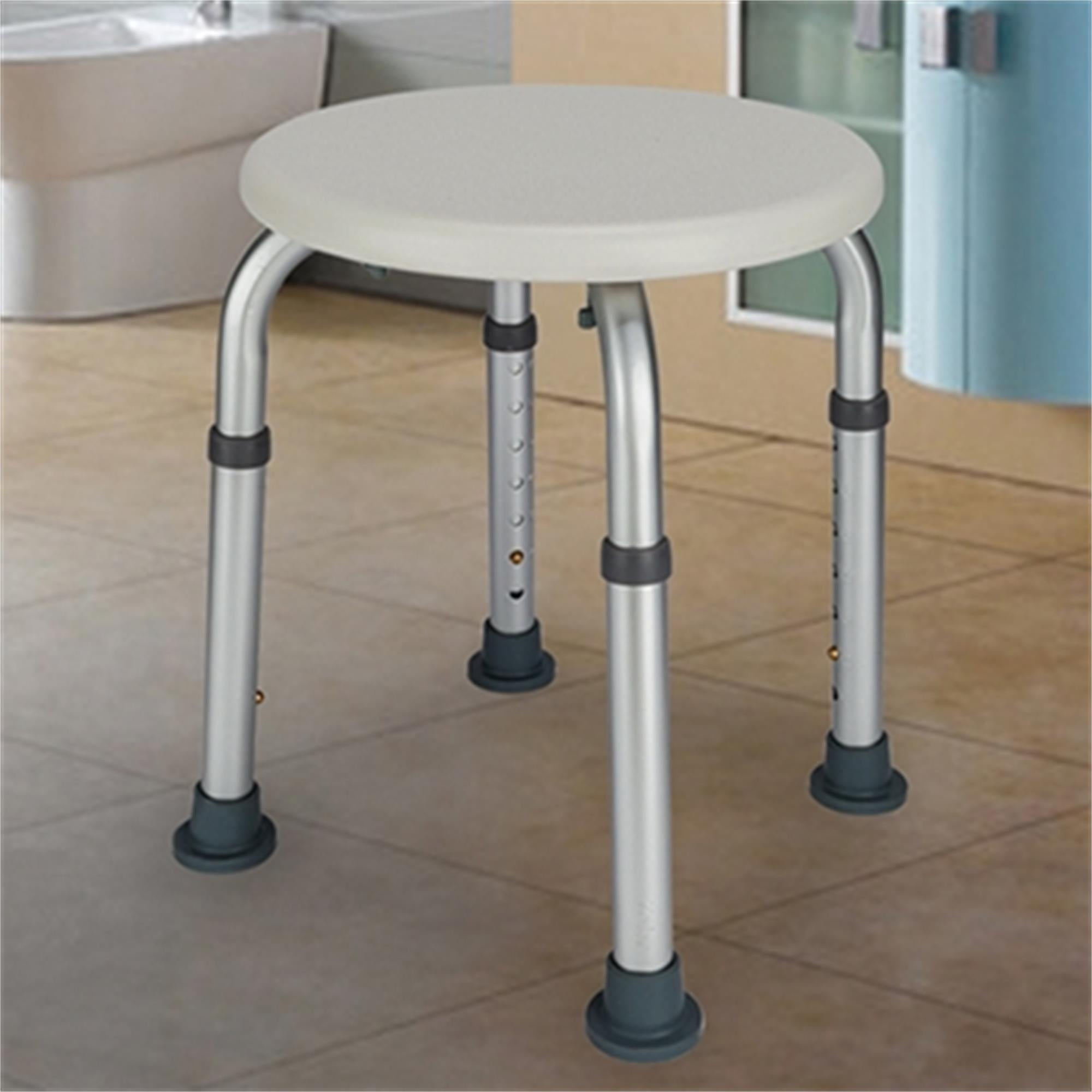 Drive Medical Adjustable Height Heavy Duty Bath Stool for Elderly Safety Shower Chair White Walmart