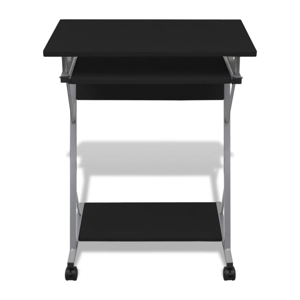 Kepooman 23.6" Home Office Modern Computer Desk with Pull Out Keyboard Tray, Black