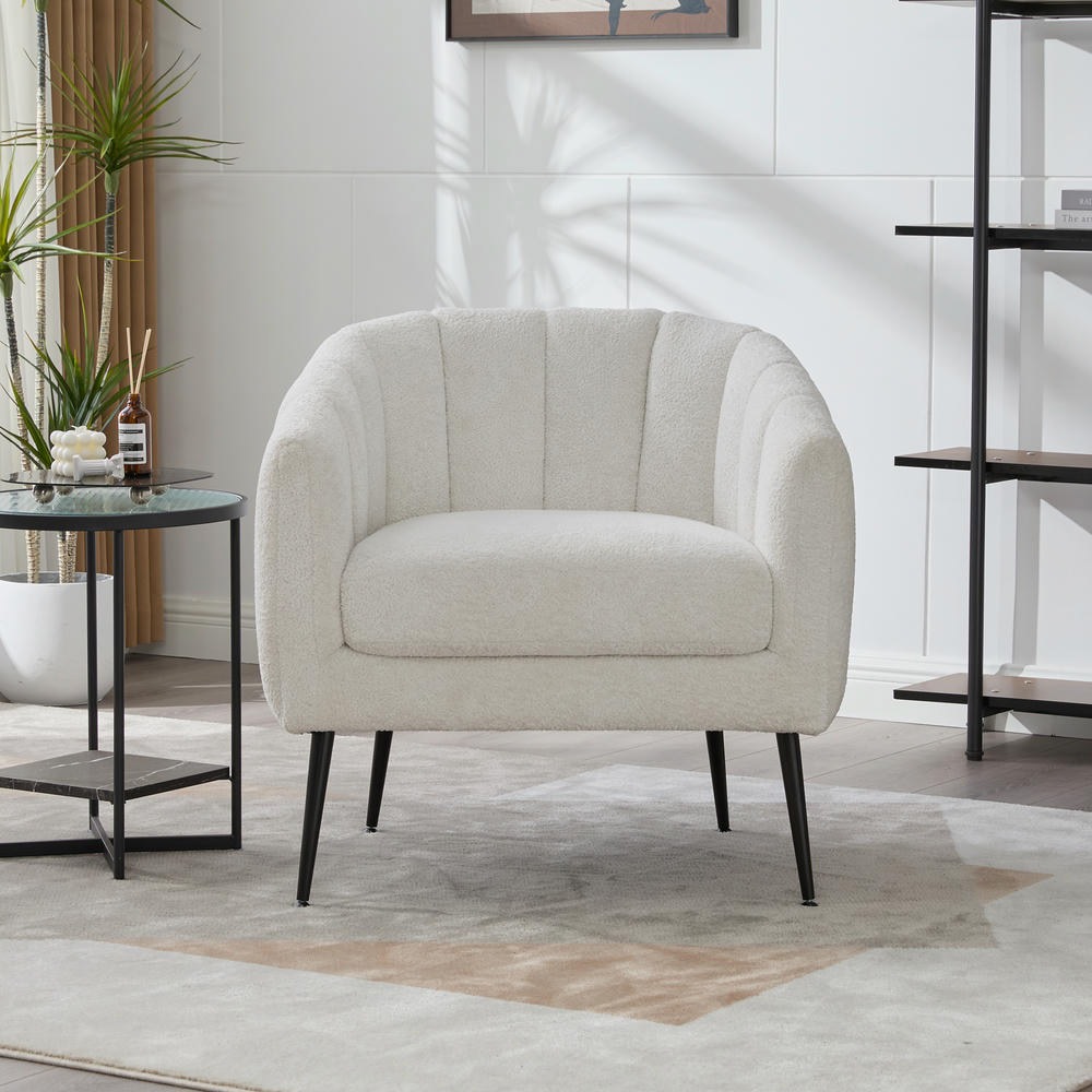 Kepooman 29 9 Modern Accent Chair With Metal Legs And Channel Tufted Kepooman 29 9 Modern Accent Chair With Metal Legs And Channel Tufted