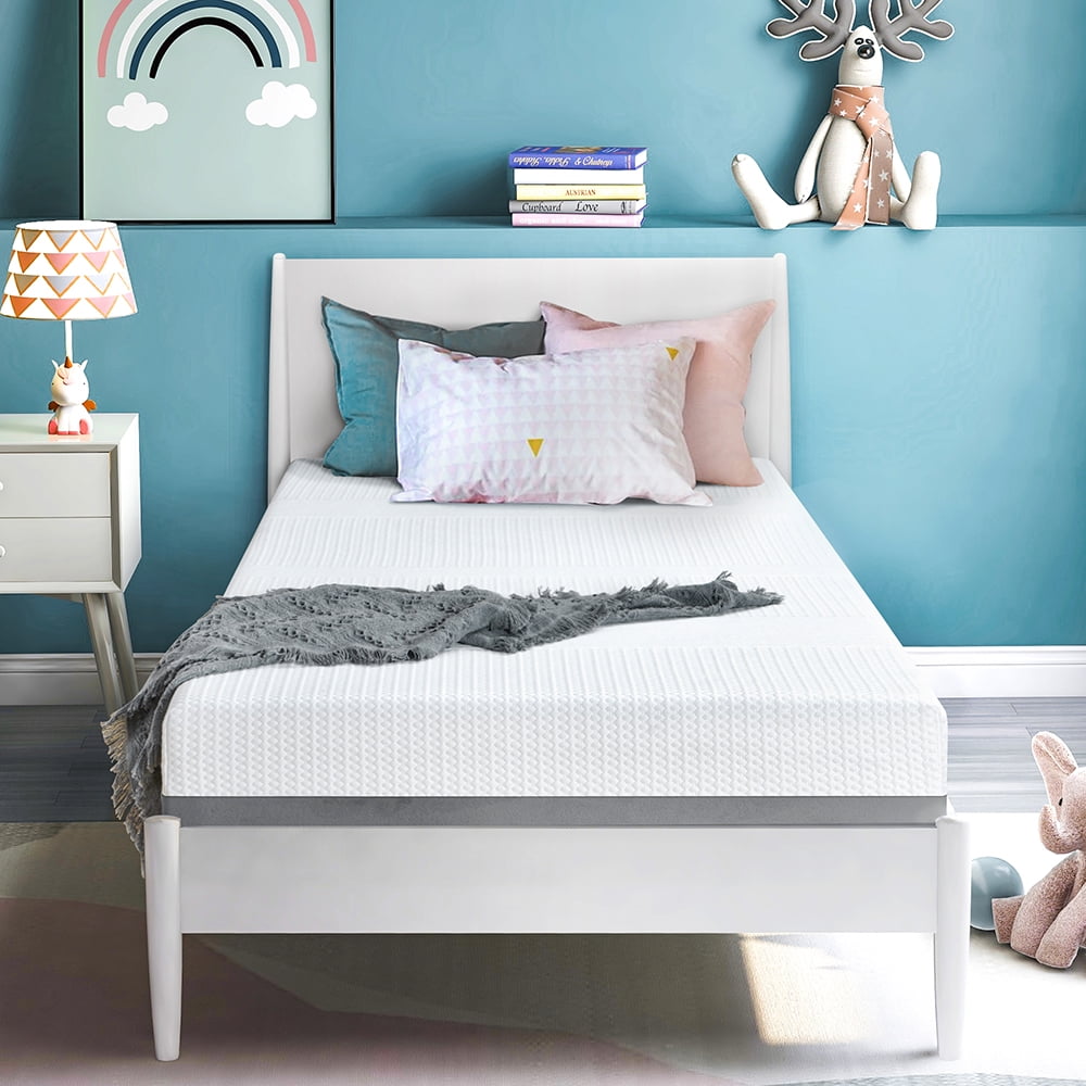 Kepooman 6" Gel & Charcoal Infused Memory Foam Mattress, Twin Size Kepooman 6" Gel & Charcoal Infused Memory Foam Mattress, Twin Size