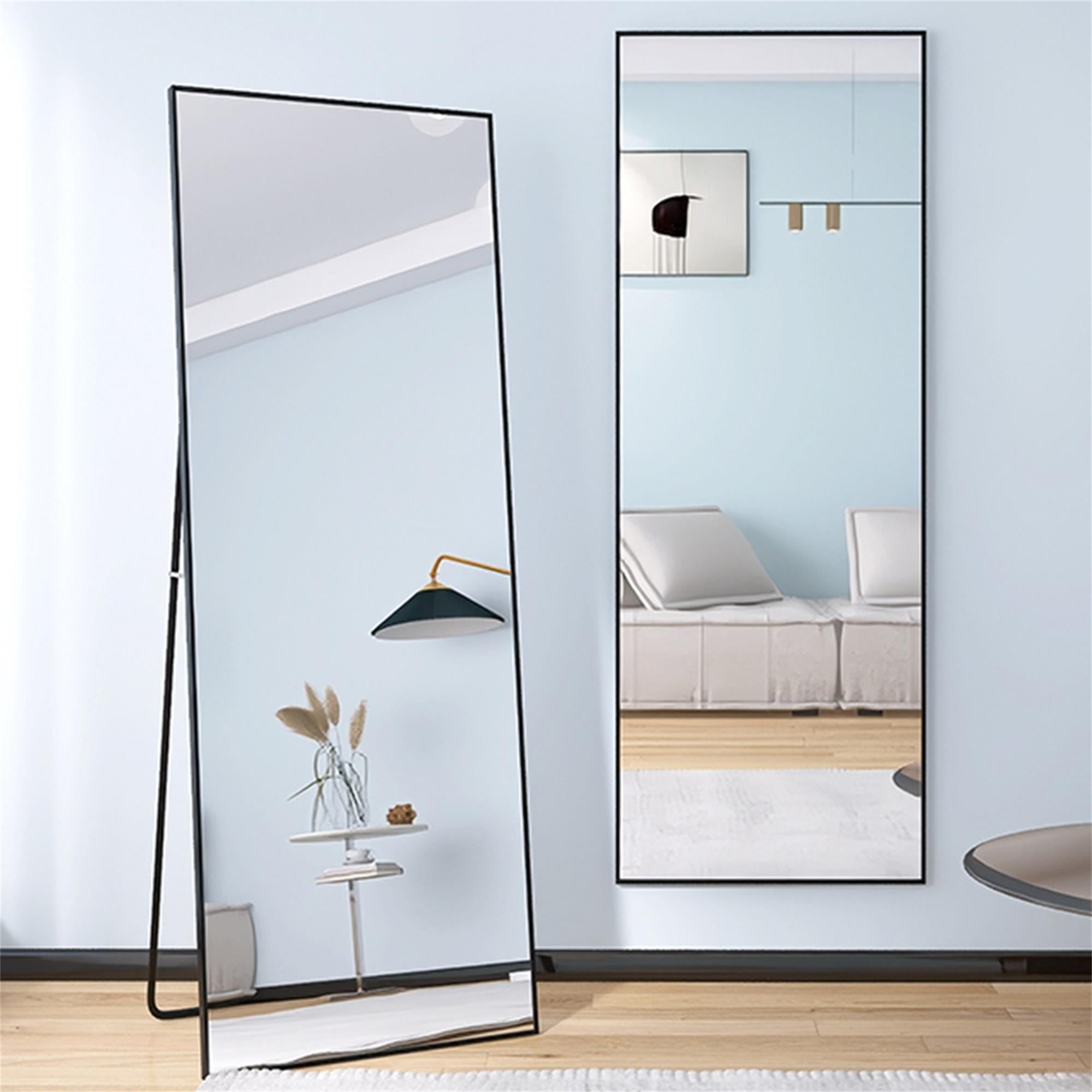 Kepooman 65"x 24" Wall Mounting Full Body Mirror, Full Length Mirror with Stand, Floor Mirror for Bedroom, Black Kepooman 65"x 24" Wall Mounting Full Body Mirror, Full Length Mirror with Stand, Floor Mirror for Bedroom, Black