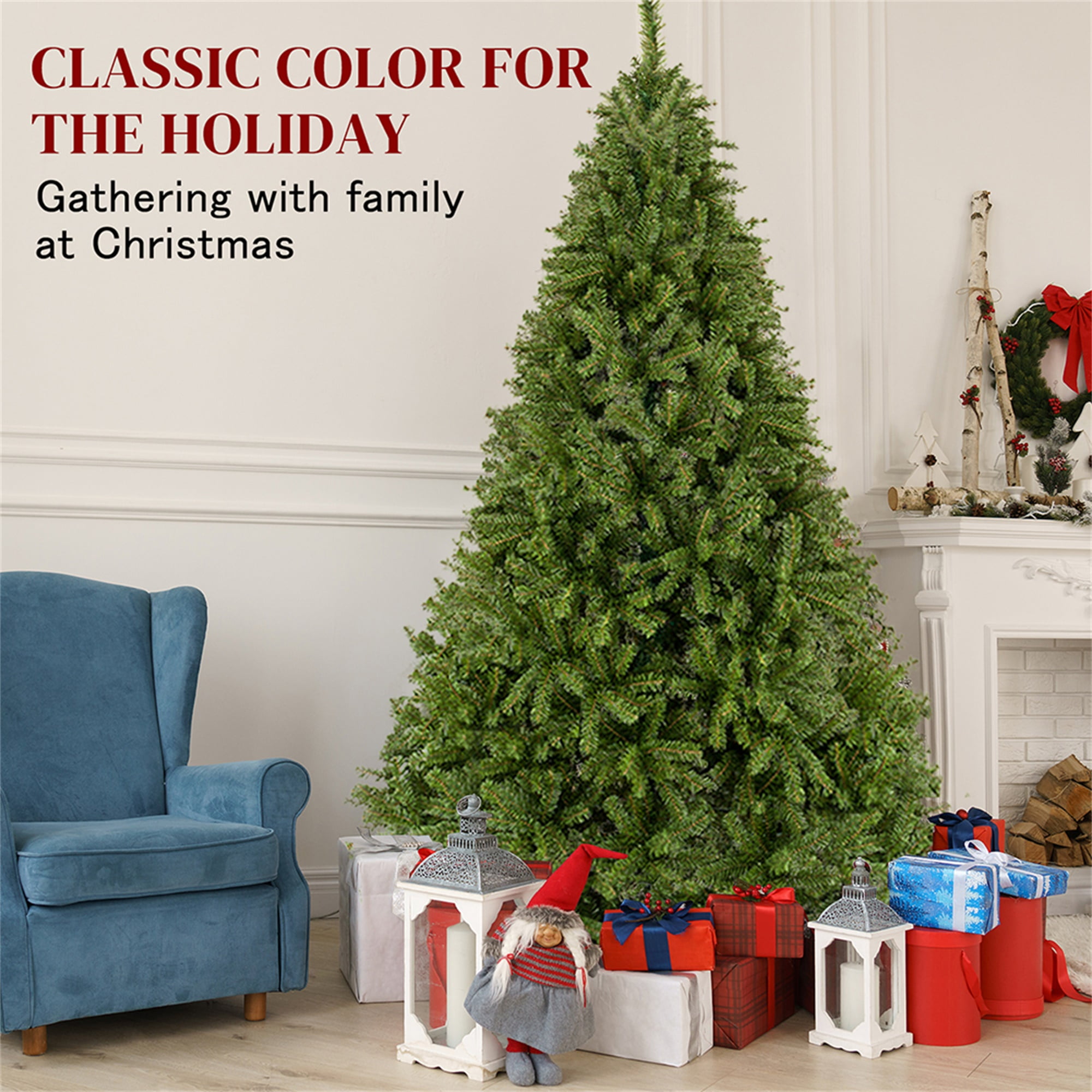 Kepooman 7.5FT Christmas Tree, PVC Xmas Tree with 1450 Branch for Home, Yellow Green Kepooman 7.5FT Christmas Tree, PVC Xmas Tree with 1450 Branch for Home, Yellow Green