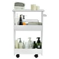 thumbnail image 1 of Kepooman Bathroom Floor Cabinet,Bathroom Storage Cabinet, Bathroom Organizer,Slim Rolling 3-Tier Bathroom Mobile Shelving Cabinet wih Handle, 1 of 9