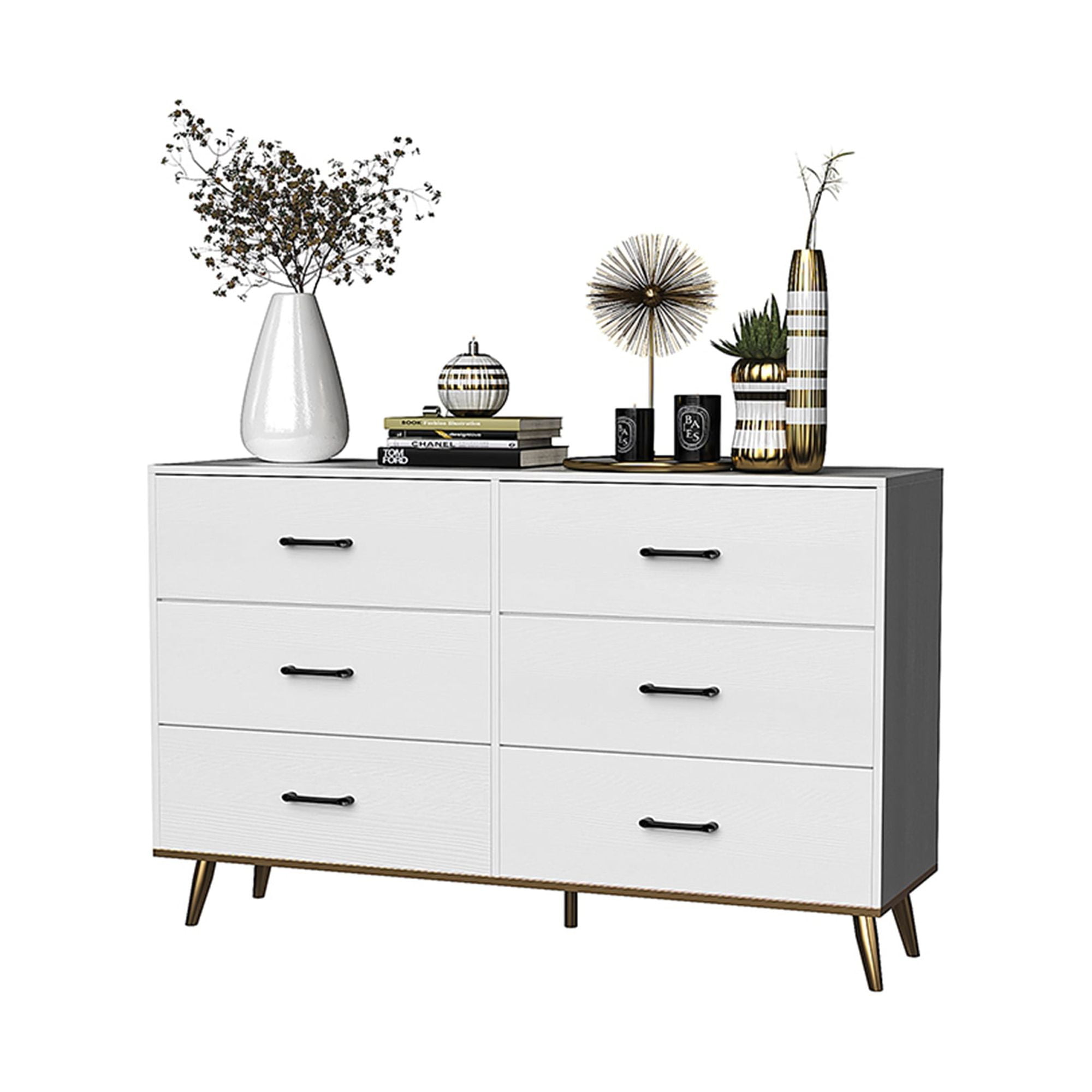 Kepooman Bedroom 3 Drawer Chest of Drawers, Wide Dresser with 6 Drawers, Solid Wood Dresser with Drawers, Modern Solid Wood Dresser Organizer for Bedroom Living Room Kepooman Bedroom 3 Drawer Chest of Drawers, Wide Dresser with 6 Drawers, Solid Wood Dresser with Drawers, Modern Solid Wood Dresser Organizer for Bedroom Living Room