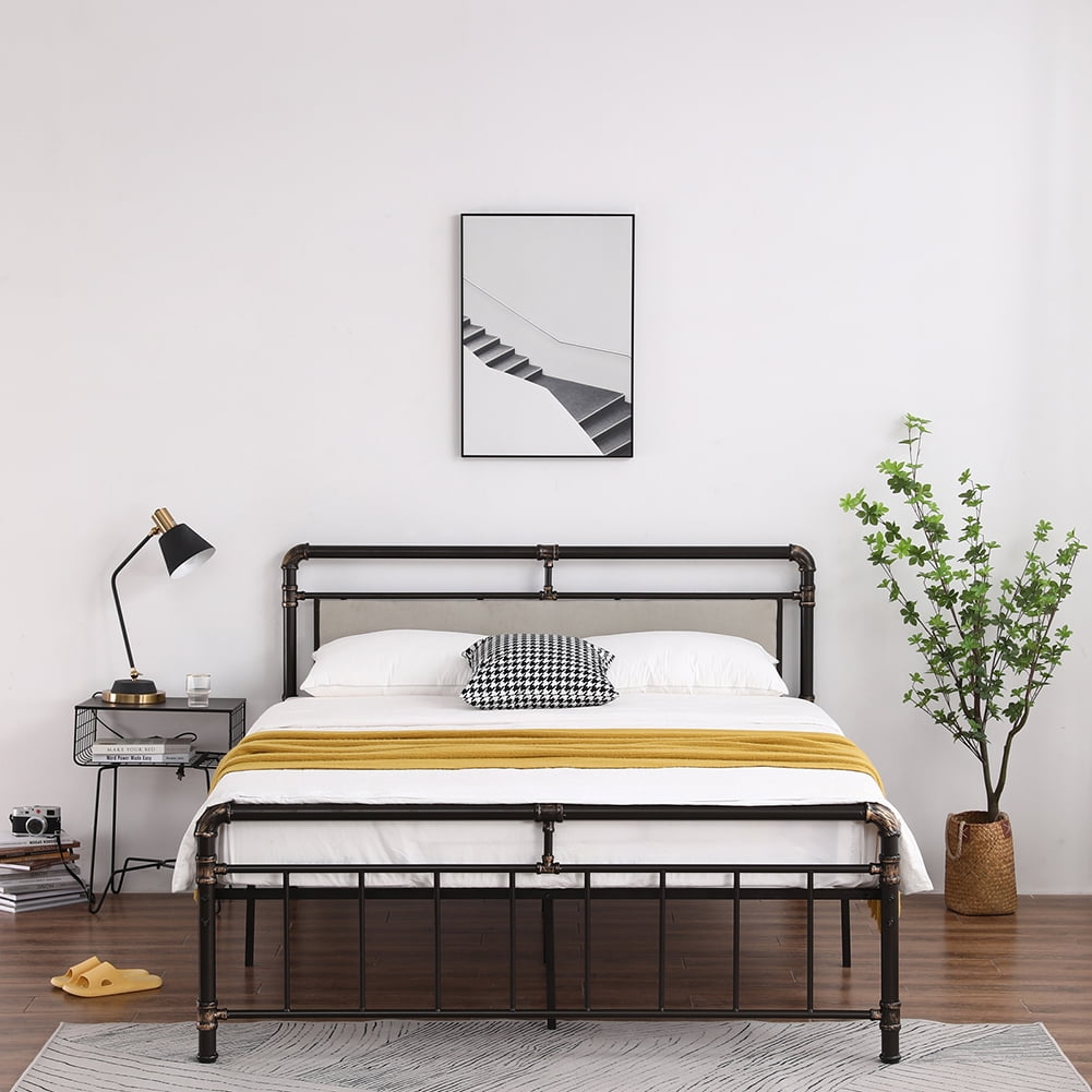 Kepooman Black Gold Single Layer Bed Head Modern Minimalist Style