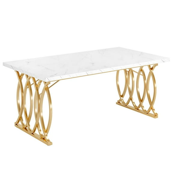 Kepooman Computer Desk, Gaming Desk,63" Executive Desk, Modern Computer Desk Conference Room Table