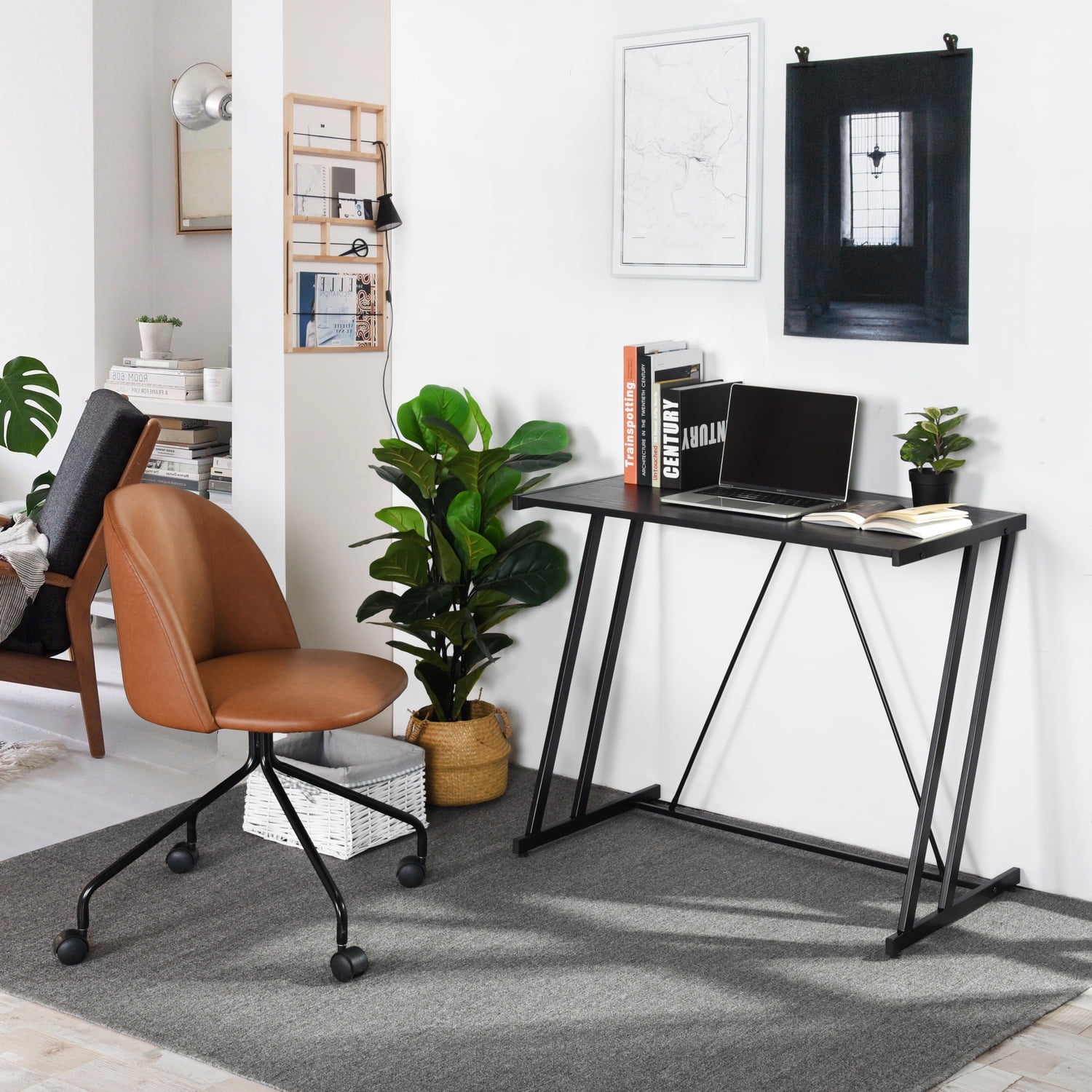 Kepooman Computer Desk Home Office Desk, Industrial Desk Study Writing Table PC Gaming Desk for Home Office Workstation Bedroom, Black Kepooman Computer Desk Home Office Desk, Industrial Desk Study Writing Table PC Gaming Desk for Home Office Workstation Bedroom, Black