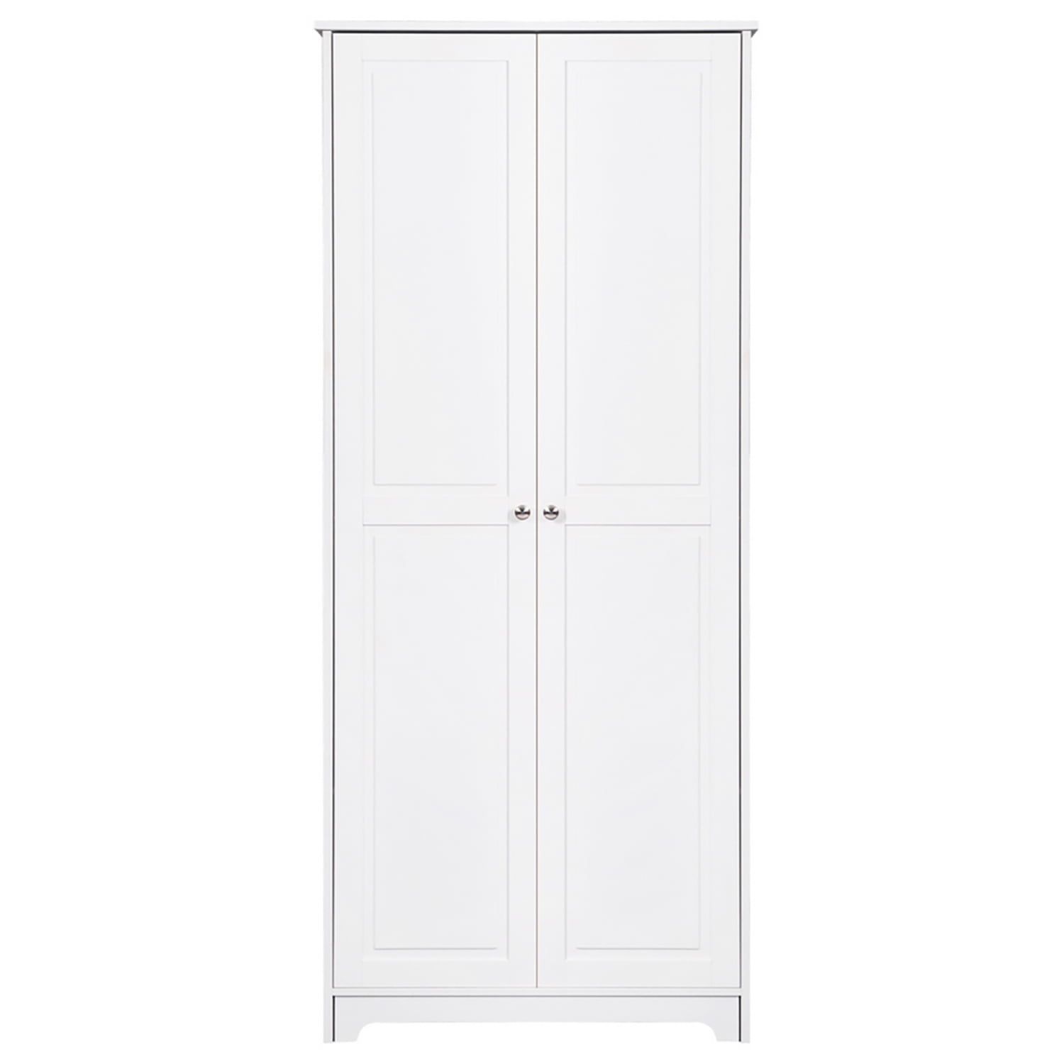 White Double Door Five-Tier Storage Cabinet