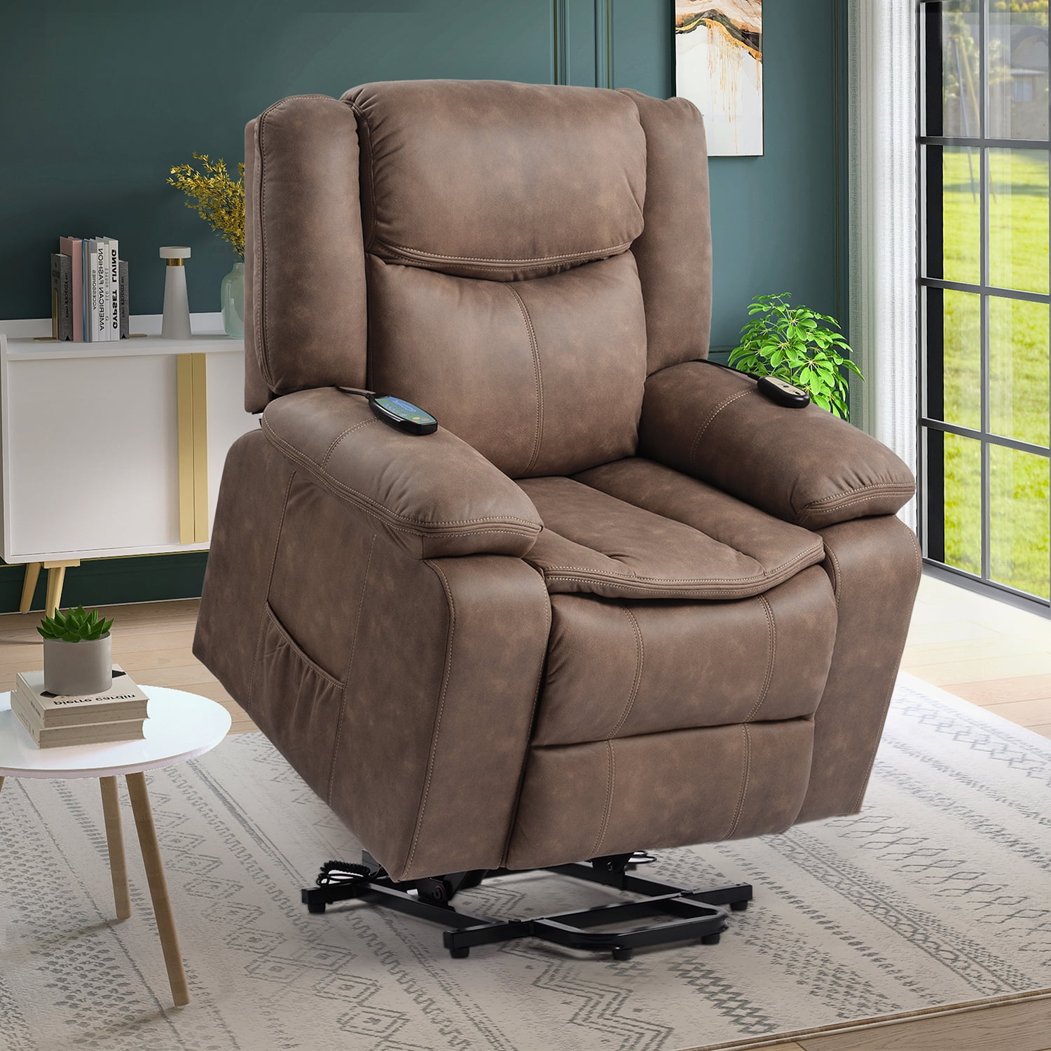 Kepooman Electric Power Lift Chairs Recliner with Heat and Massage, Power Lift Chair for Elderly with Adjustable Massage Function, Brown Kepooman Electric Power Lift Chairs Recliner with Heat and Massage, Power Lift Chair for Elderly with Adjustable Massage Function, Brown