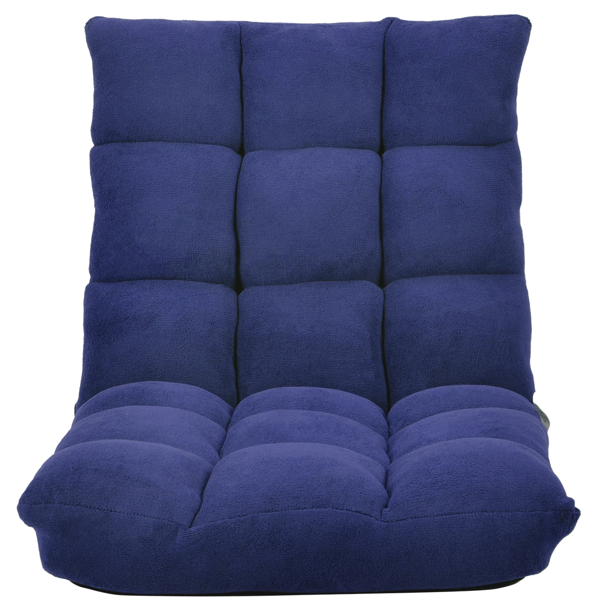 Kepooman Fabric Upholstered Folding Floor Chair for Living Room Bedroom, Blue Kepooman Fabric Upholstered Folding Floor Chair for Living Room Bedroom, Blue