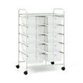 thumbnail image 1 of Kepooman File Storage Organizer,File Cabinet,10-Drawer Rolling Storage Cart-Transparent, 1 of 10
