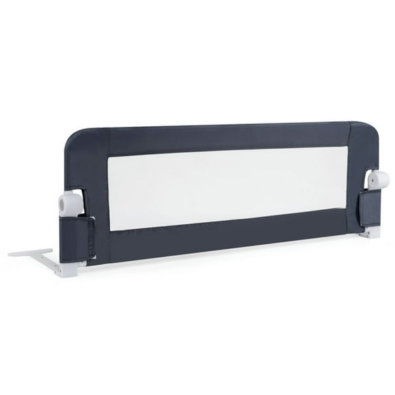 Kepooman Foldable Bed Rail Swing Down Baby Bed Guard Rail-Gray