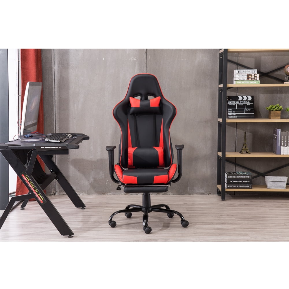 Kepooman Gaming Chair with with Headrest and Lumbar Pillow, Seat Height Adjustable Kepooman Gaming Chair with with Headrest and Lumbar Pillow, Seat Height Adjustable