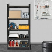 Kepooman Garage Shelving Rack Heavy Duty, Metal Garage Storage Shelves, 5 Tier Storage Shelves Large Shelving Unit for Garage Pantry Warehouse Basement Kitchen, Black
