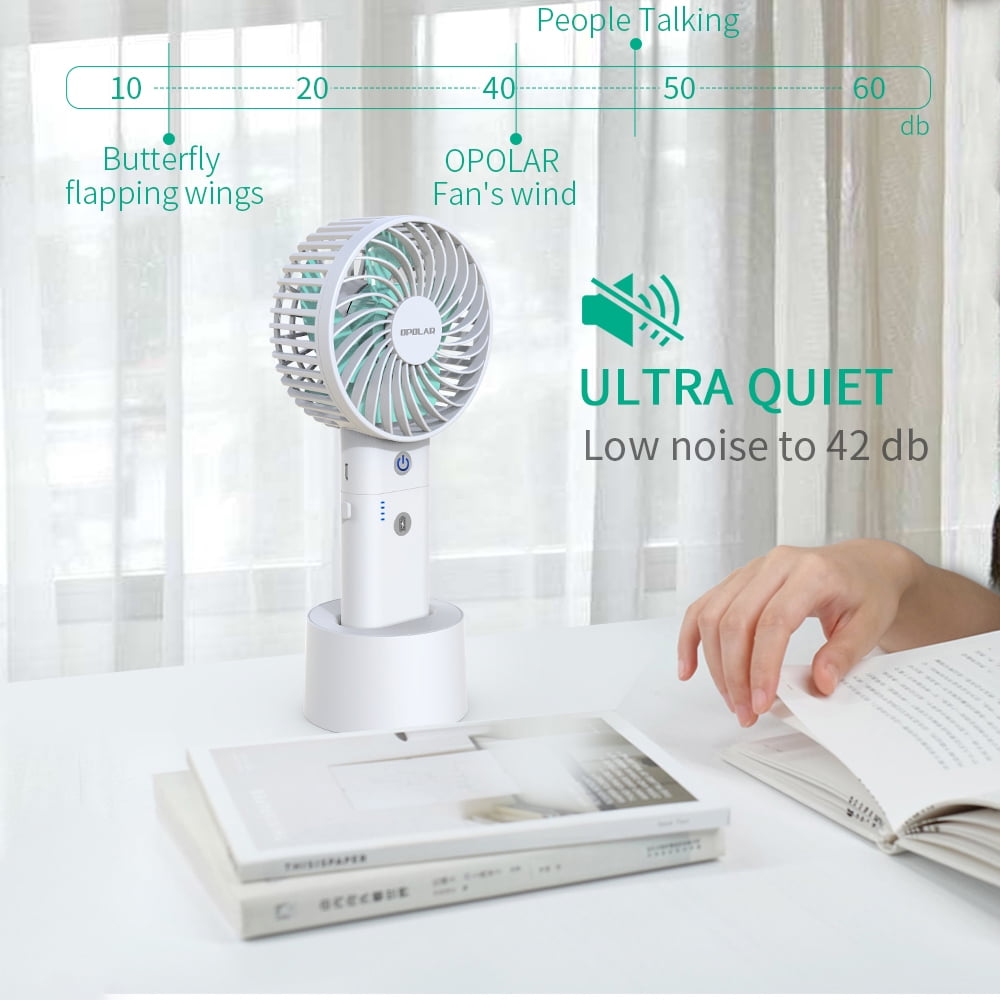 Kepooman Handheld Fan Portable, Mini Hand Held Fan, Rechargeable Handheld Fan with Base & Power Bank for Women Girls Kids Outdoor, White Kepooman Handheld Fan Portable, Mini Hand Held Fan, Rechargeable Handheld Fan with Base & Power Bank for Women Girls Kids Outdoor, White