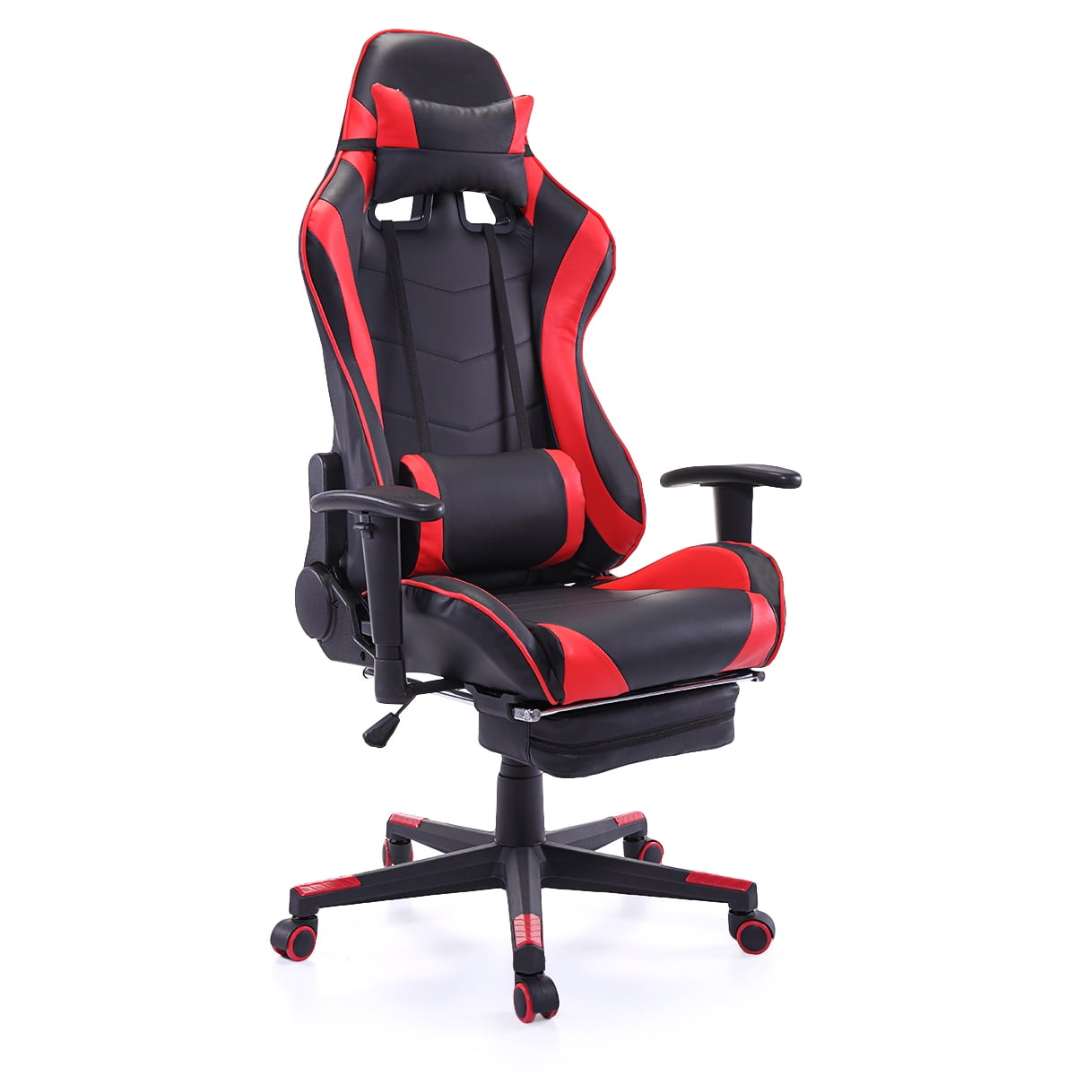 Kepooman High-Back Swivel Gaming Chair, Reclining Ergonomic Computer Chair with Lumbar Support - Red Kepooman High-Back Swivel Gaming Chair, Reclining Ergonomic Computer Chair with Lumbar Support - Red