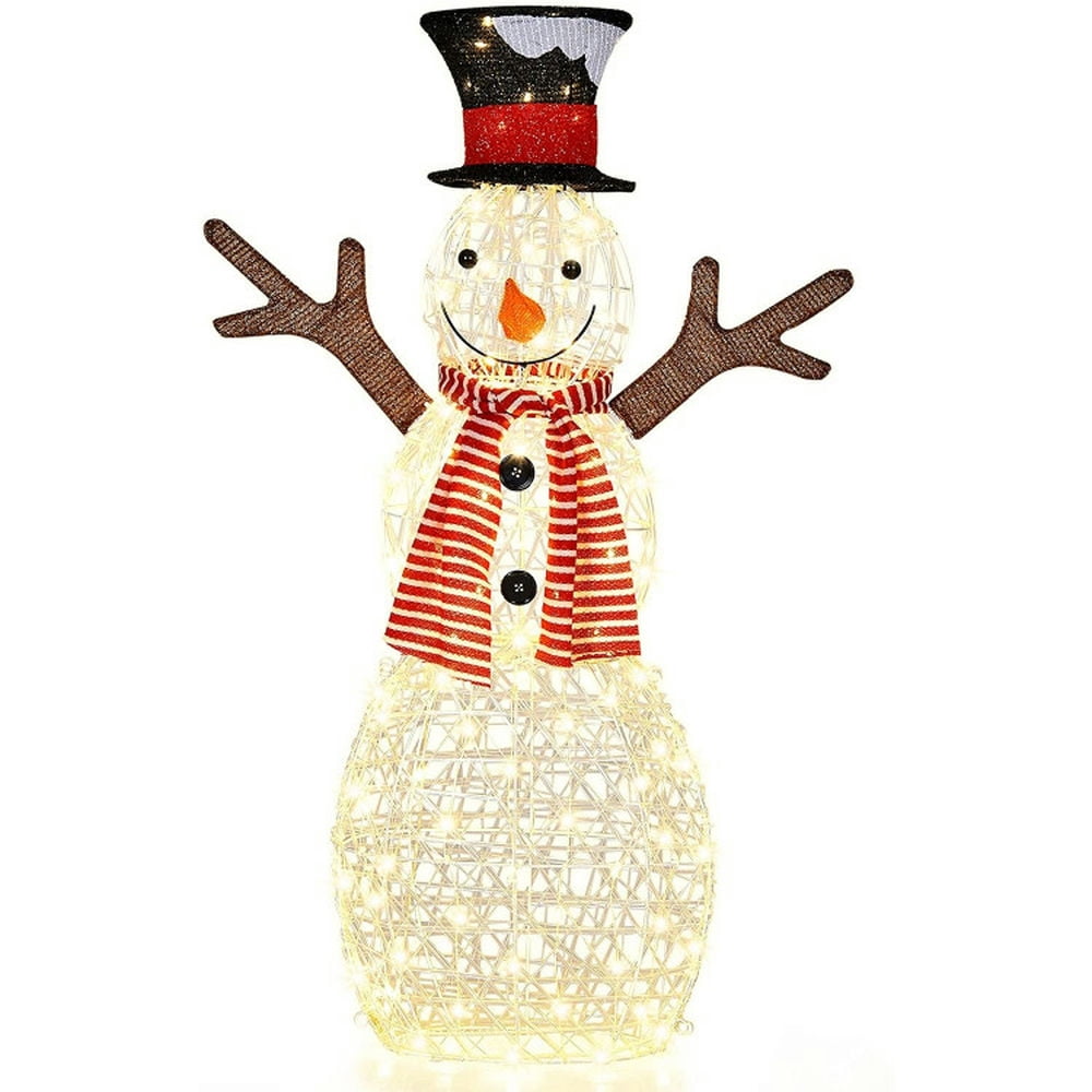 Kepooman Indoor/Outdoor Christmas Lighted Snowman Decorations with Pre-Lit 80 Lights Kepooman Indoor/Outdoor Christmas Lighted Snowman Decorations with Pre-Lit 80 Lights