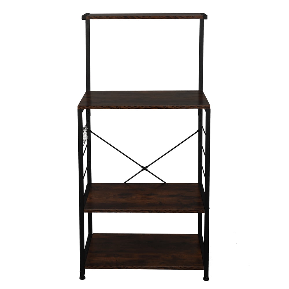 Kepooman Industrial Bookshelf, 4-Tier Vintage Bookcase and Bookshelves, Rustic Wood and Metal Shelving Unit, Display Rack and Storage Organizer for Living Room Kepooman Industrial Bookshelf, 4-Tier Vintage Bookcase and Bookshelves, Rustic Wood and Metal Shelving Unit, Display Rack and Storage Organizer for Living Room