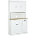Kepooman Kitchen Pantry,71" Buffet with Hutch,Kitchen Pantry Storage