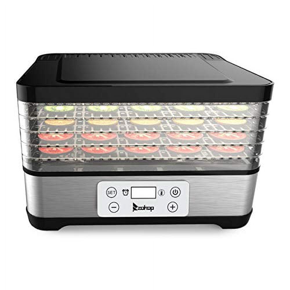 Kepooman Large Food Dehydrator with 5pcs Movable Trays, Temperature Time Adjustable, Height Adjustable, Fruit Dryer Meat Jerky Herbs BPA-Free Kepooman Large Food Dehydrator with 5pcs Movable Trays, Temperature Time Adjustable, Height Adjustable, Fruit Dryer Meat Jerky Herbs BPA-Free