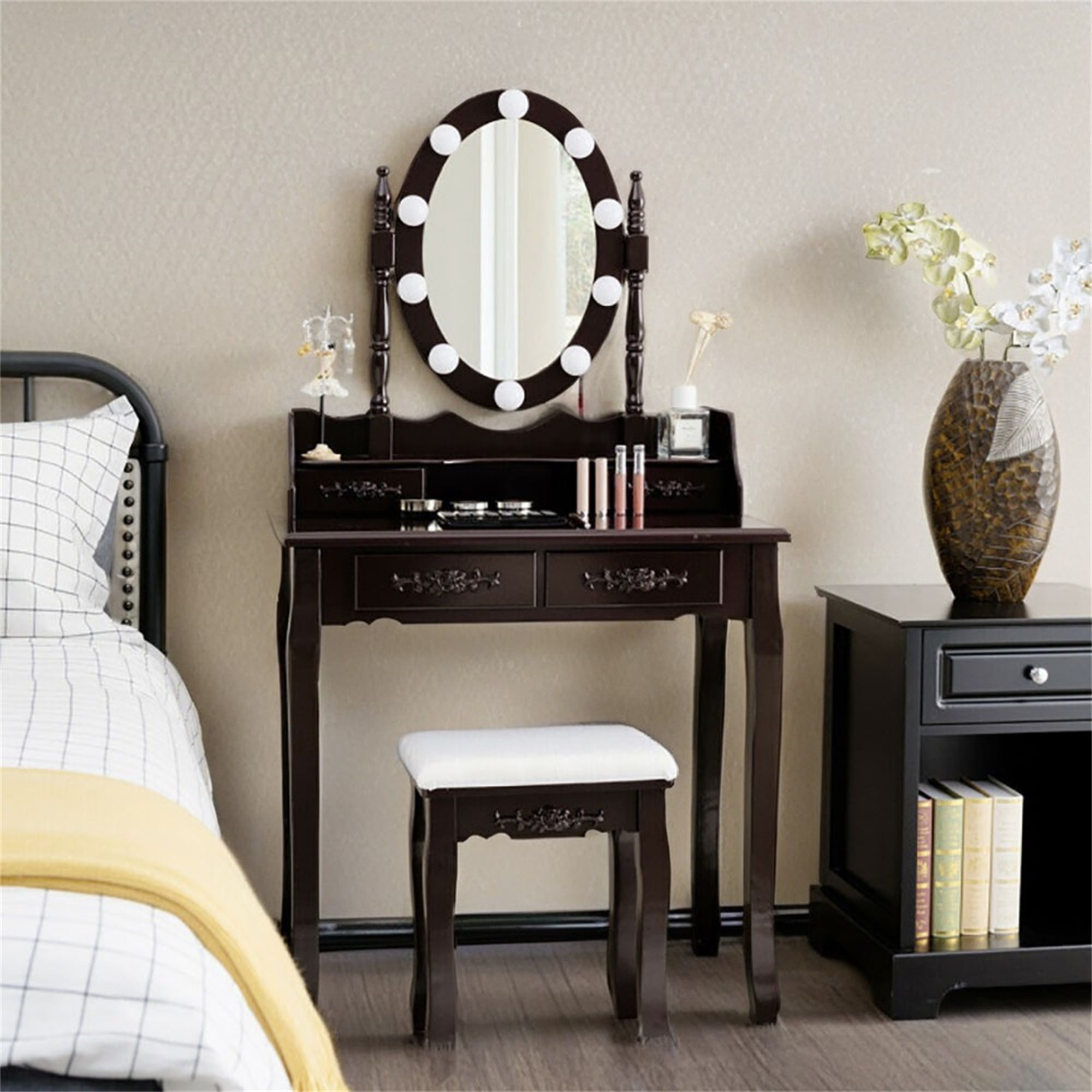 Kepooman Makeup Dressing Table Modern Vanity Set, Makeup Dressing Table