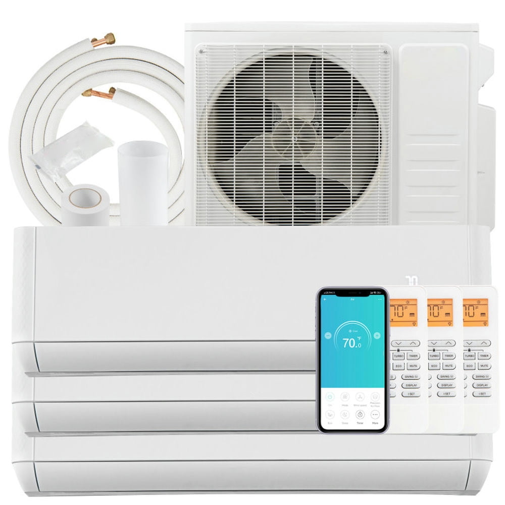 Kepooman Mini Split AC, Air Conditioner, Mini Split AC System,27000 BTU 3 Zone 22 SEER2 Mini Split AC with Heat Pump-9K + 9K + 18K Kepooman Mini Split AC, Air Conditioner, Mini Split AC System,27000 BTU 3 Zone 22 SEER2 Mini Split AC with Heat Pump-9K + 9K + 18K
