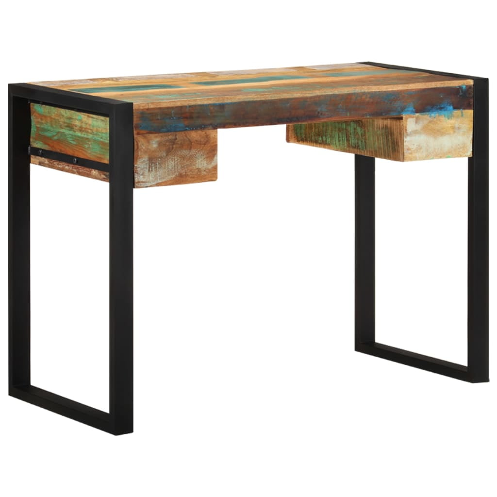 Kepooman Modern Solid Reclaimed Wood Workstation Table for Home Office, 43.3" x 19.7" x 30.3", Brown Kepooman Modern Solid Reclaimed Wood Workstation Table for Home Office, 43.3" x 19.7" x 30.3", Brown