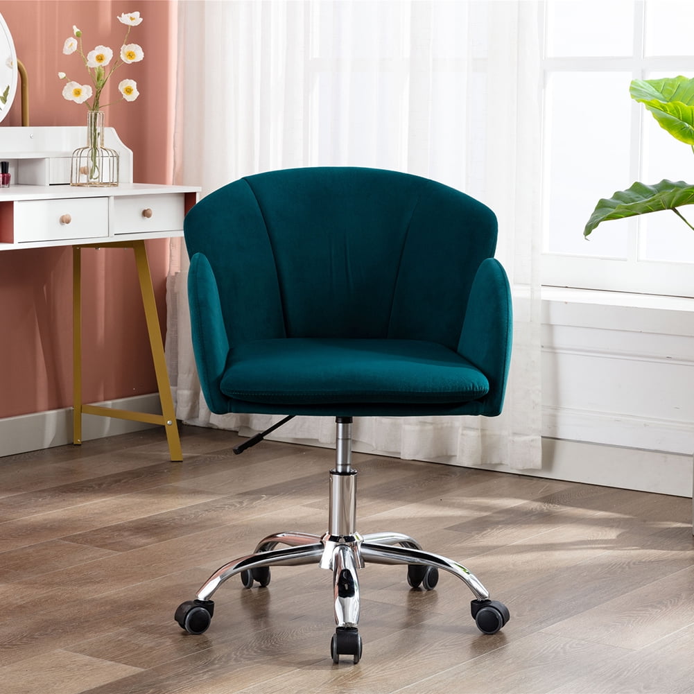 Kepooman Modern Swivel Shell Office Chair for Living Room/Bedroom, Adjustable Upholstered Leisure Arm Chair, Teal Kepooman Modern Swivel Shell Office Chair for Living Room/Bedroom, Adjustable Upholstered Leisure Arm Chair, Teal