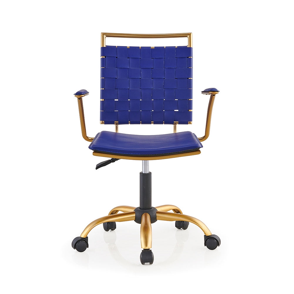 Kepooman Office Chair High Back Leather Executive Computer Desk Chair for Comfort and Ergonomic Design for Lumbar Support, Blue Kepooman Office Chair High Back Leather Executive Computer Desk Chair for Comfort and Ergonomic Design for Lumbar Support, Blue