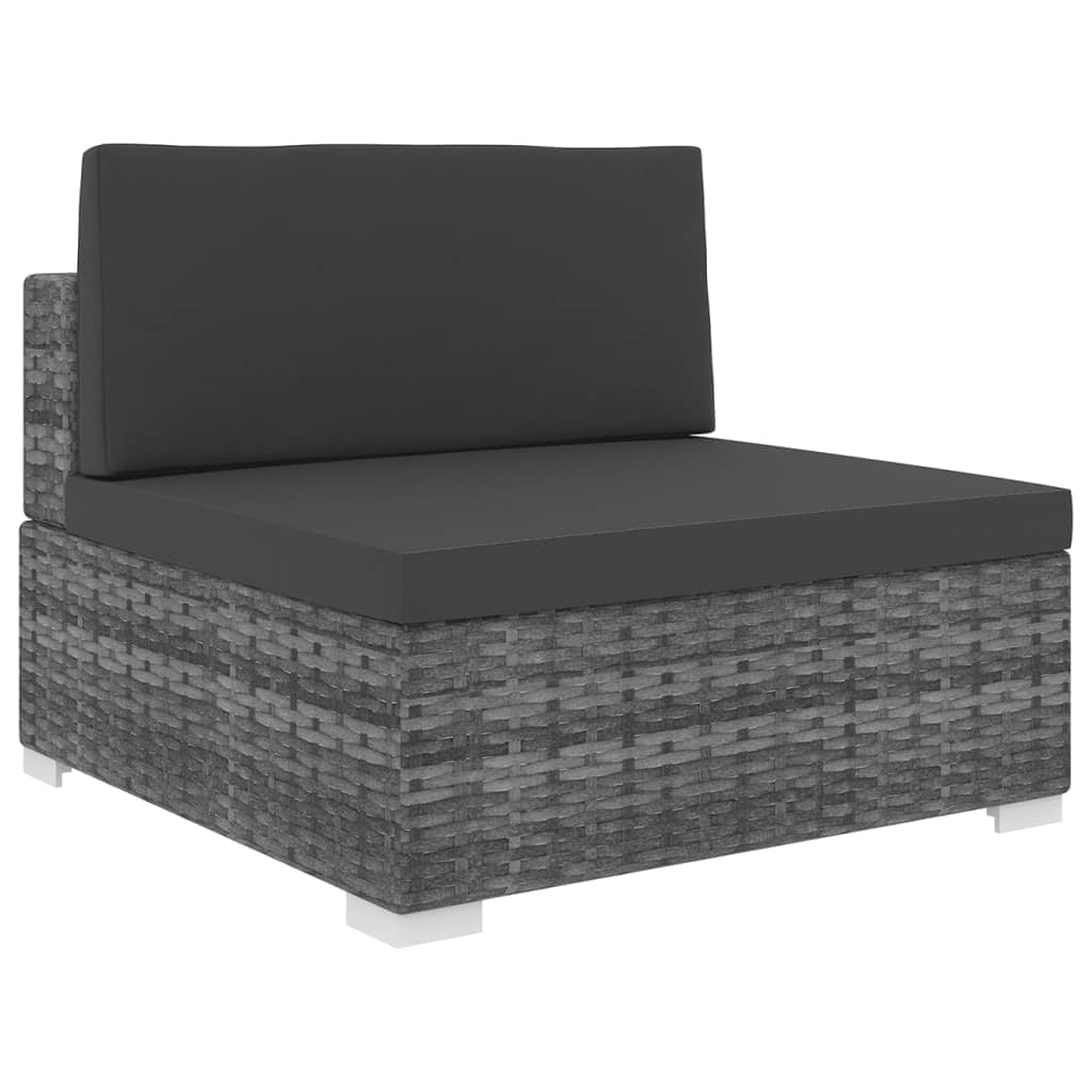 Kepooman Outdoor Patio Rattan Conversation Chair with Cushion, Grey Kepooman Outdoor Patio Rattan Conversation Chair with Cushion, Grey