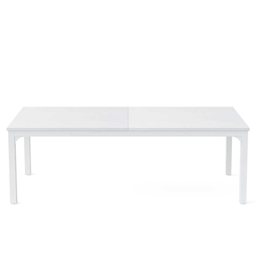 Kepooman Rectangular Dining Table, 78 inch Long Kitchen Table for 6-8 People,White Kepooman Rectangular Dining Table, 78 inch Long Kitchen Table for 6-8 People,White