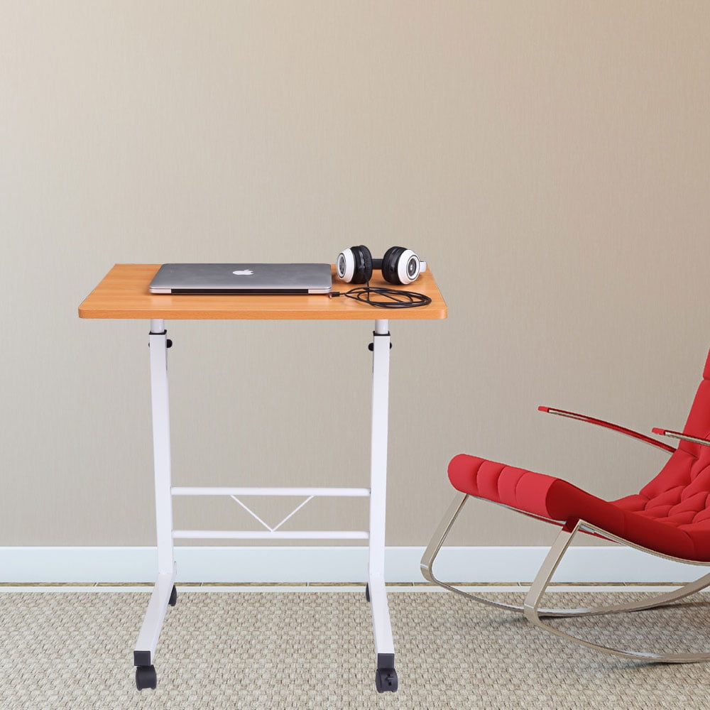 Kepooman Side Table with Wheels, Laptop Desk for Bed Sofa, TV Tray Removable Side Snack End Couch Console Table for Living Room, Home, Office, Wood Color Kepooman Side Table with Wheels, Laptop Desk for Bed Sofa, TV Tray Removable Side Snack End Couch Console Table for Living Room, Home, Office, Wood Color