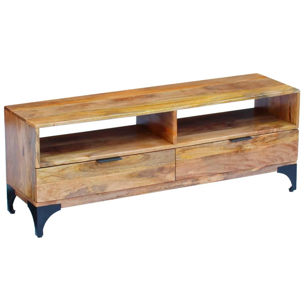 Kepooman Solid Wood TV Unit for Home, Brown Kepooman Solid Wood TV Unit for Home, Brown