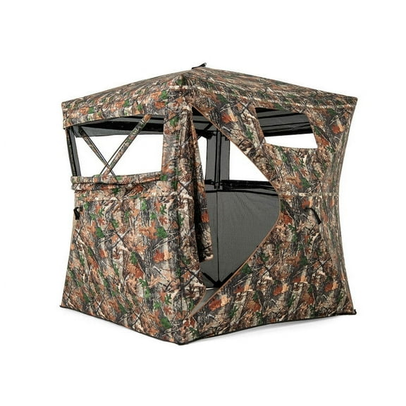 Kepooman Tent,82 Inch Tall Hunting Blind 270 One Way See Through Ground Tent for 3-4 People