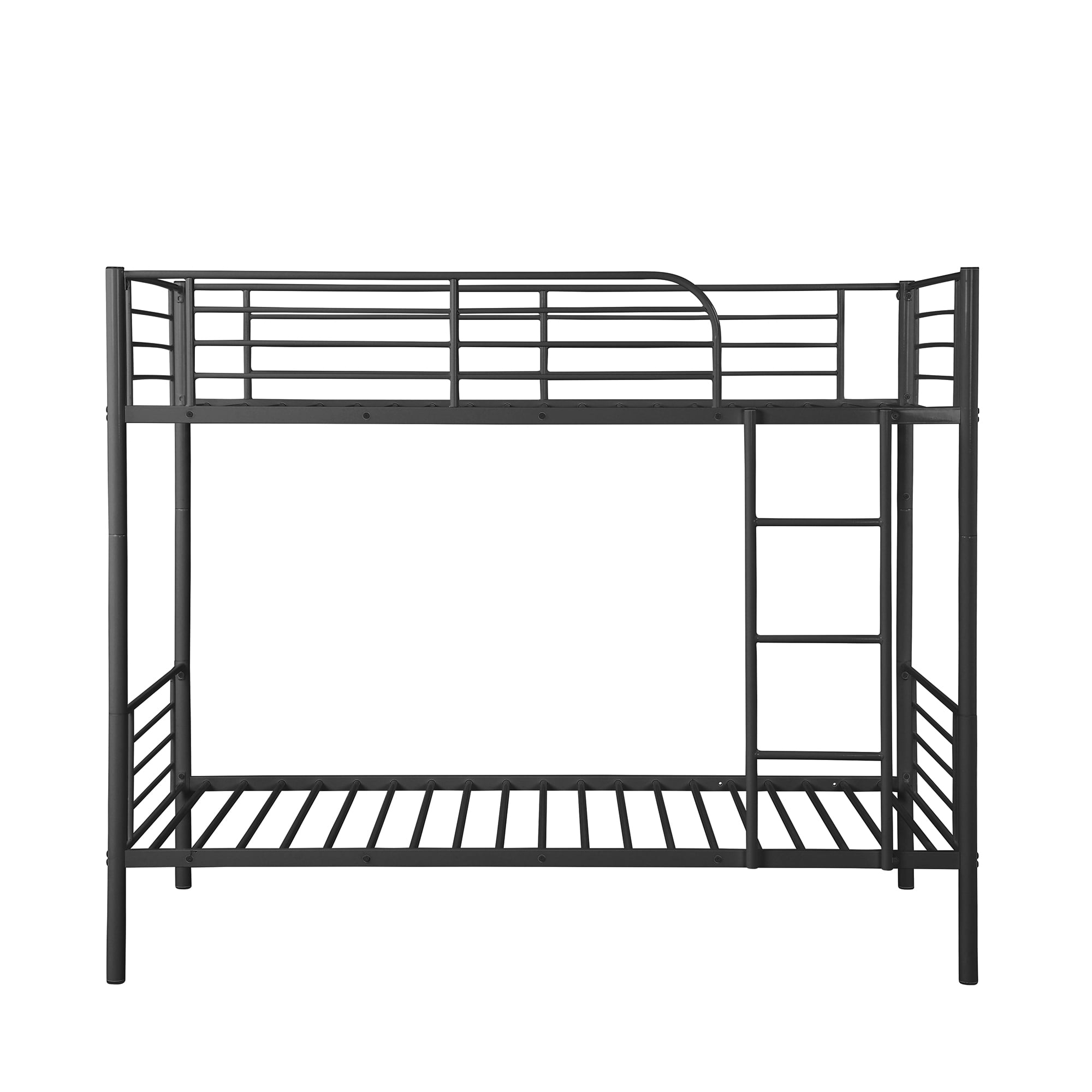 Kepooman Twin Over Twin Metal Bunk Bed with Ladder for Bedroom Dorm, 78"L x 39.5"W x 65.2"H, Black Kepooman Twin Over Twin Metal Bunk Bed with Ladder for Bedroom Dorm, 78"L x 39.5"W x 65.2"H, Black