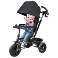thumbnail image 1 of Kepooman Umbrella Stroller,Baby Stroller,4-in-1 Baby Tricycle Toddler Trike with Reversible Seat and 5-Point Safety Harness-Black, 1 of 9