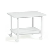 Kepooman Under Desk Printer Stand with 360  Swivel Casters-White
