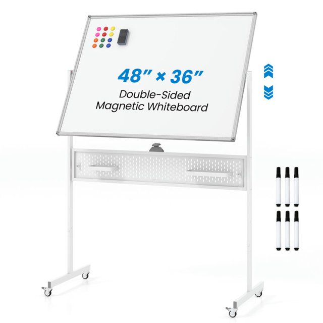 Kepooman Whiteboard,Writing board,Mobile Whiteboard Adjustable Double