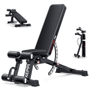 Keppi Fitness Adjustable Weight Bench, 1200 LBS Heavy Duty Commercial Grade Workout Bench for Home Gym, Incline Decline Flat Strength Training Bench with Removable Foot Catch
