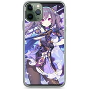 Keqing Impact Genshin Phone Case Transparent Compatible with iPhone 14 6.1 Inch