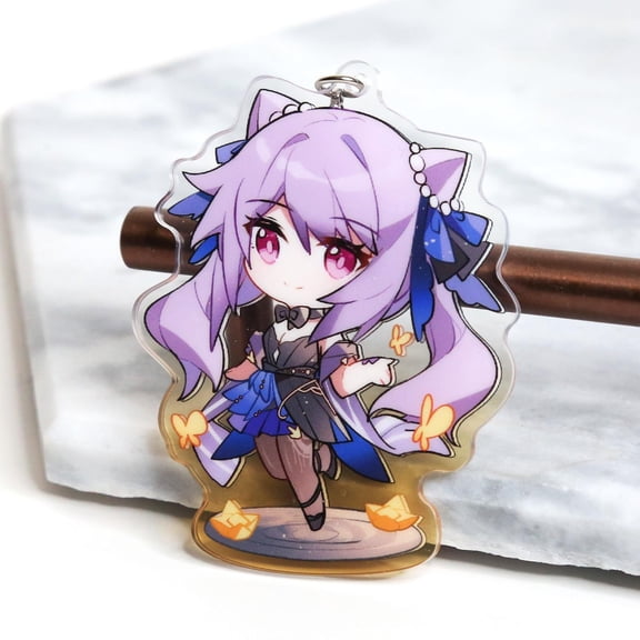 Keqing Opulent Splendor Keychain - Genshin Impact Acrylic Charm