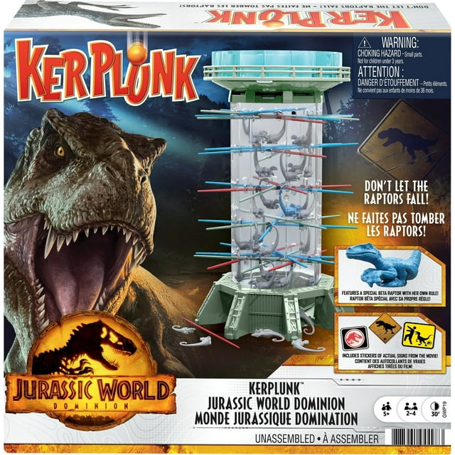 KerPlunk! Jurassic World Dominion Raptors Game for 5 Year Olds & Up