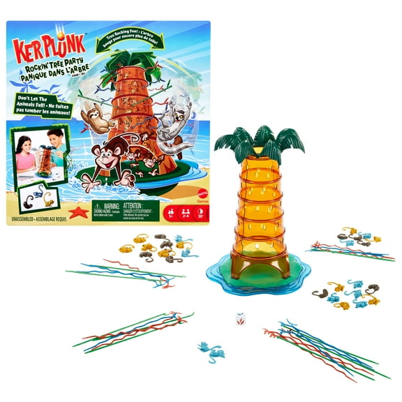 KerPlunk Rockin Tree Party Game for Kids, Family & Game Nights, Features Animal Pieces