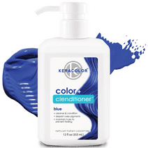 Keracolor Semi Permanent Hair Dye 3 in 1 Clenditioner, Blue, 12 fl oz