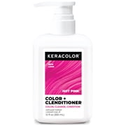 Keracolor Semi Permanent Hair Dye 3 in 1 Clenditioner, Hot Pink, 12 fl oz