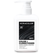 Keracolor Semi Permanent Hair Dye 3 in 1 Clenditioner, Onyx, 12 fl oz