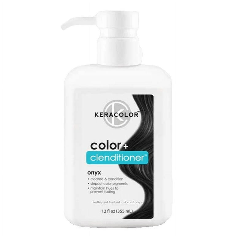 Keracolor Semi Permanent Hair Color, 3-in-1 Clenditioner, Onyx, 12