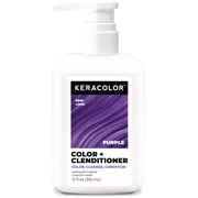 Keracolor Semi Permanent Hair Dye 3 in 1 Clenditioner, Purple, 12 fl oz