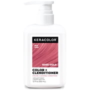 Keracolor Semi Permanent Hair Dye 3 in 1 Clenditioner, Rose Gold, 12 fl oz